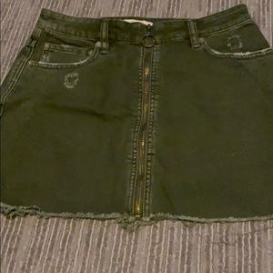 Free People Mini Skirt - Zip it Up